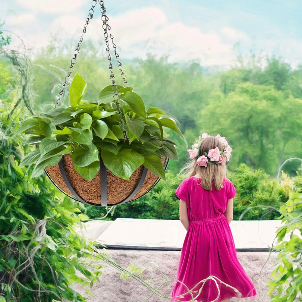 

Natural Hanging Flower Basket Durable Hanging Plant Pot for Home Balcony Garden Indoor Outdoor Plants Decorative Baskets