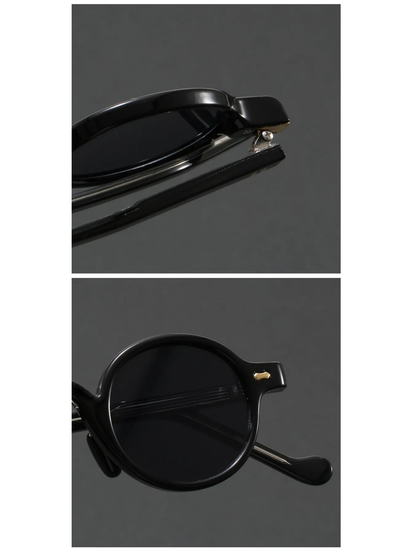 Orange Retro kleine runde Sonnenbrille für Damen und Herren, klassische Luxusmarke, Designer, beliebte Steampunk-Ton-Hip-Hop-Sonnenbrille UV400 – Detail 2