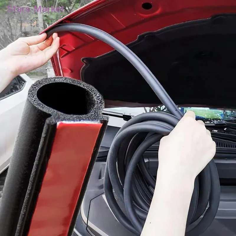 Car Door Rubber Seal Strip Self Adhesive Sound Insulation Waterproof Weather Stripping For Automobile Window Door Gap