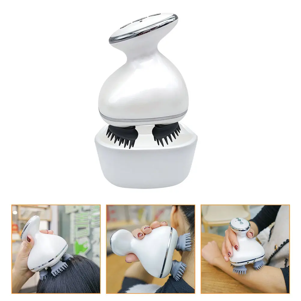 

Набор из 1 массажера для кожи головы: Премиальный силиконовый электрический массажер для головы, портативный, водонепроницаемый, для снятия стресса