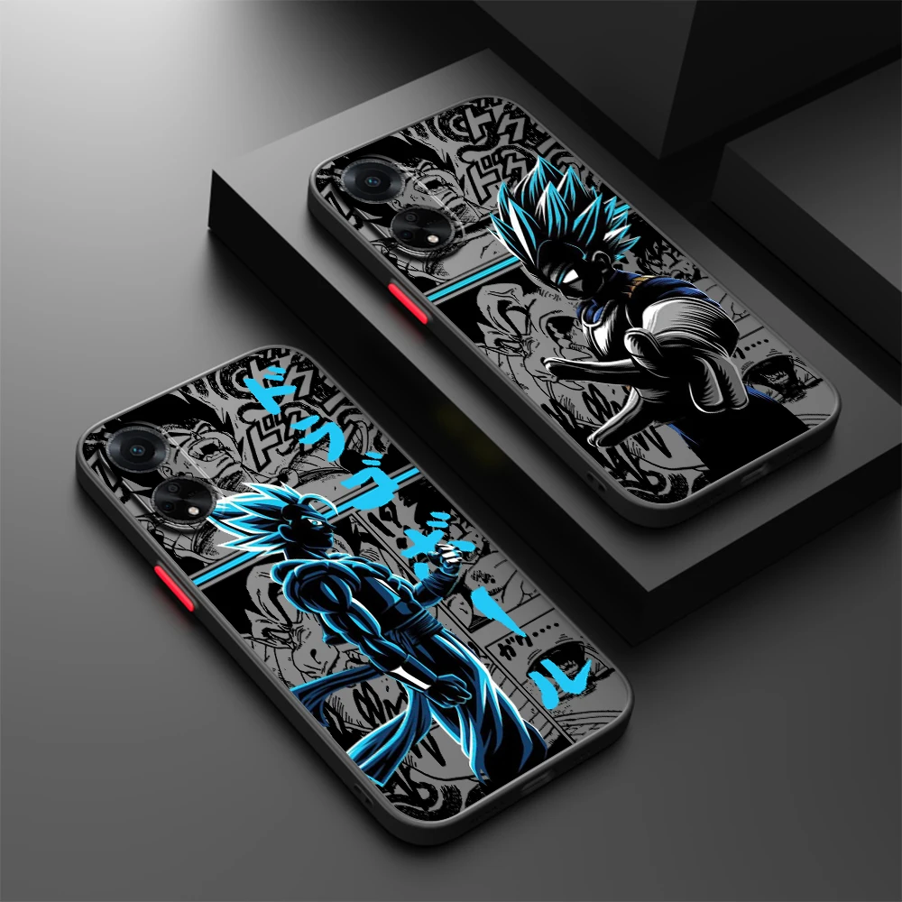 Luxury D-Dragon Ball Goku Frosted Translucent For OPPO X5 X3 A54S A5 A94 A16 A53S A57 A74 A72 A96 A98 A78 5G TPU Phone Case