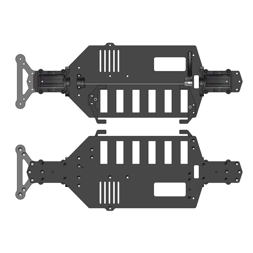 Dolny pokład węglowy do modernizacji podwozia Tamiya TT02 TT02D TT02R