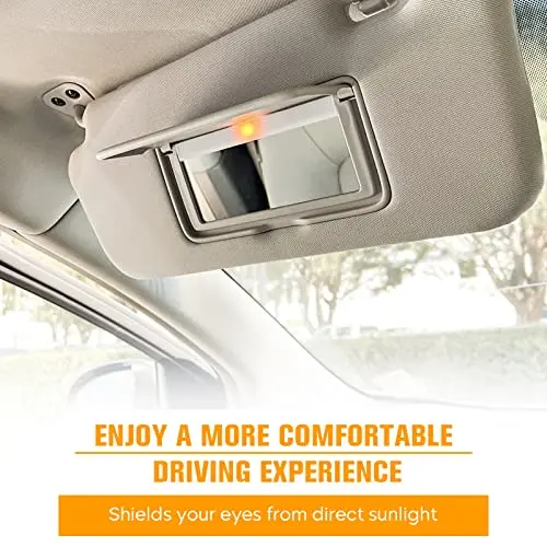 

Beige Dual-Side Sun Visor With Integrated Light For 2013–2018 Sedan, Replaces 96400-3TA2A And 96401-3TA2A