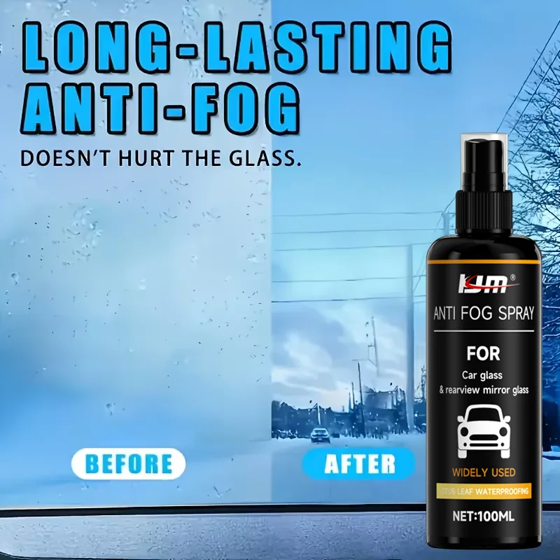 

Усовершенствованный спрей для запотевания стекла — 100 мл, нетоксичный, экологически чистый, всепогодный, многофункциональный, долговечный, легко наносится