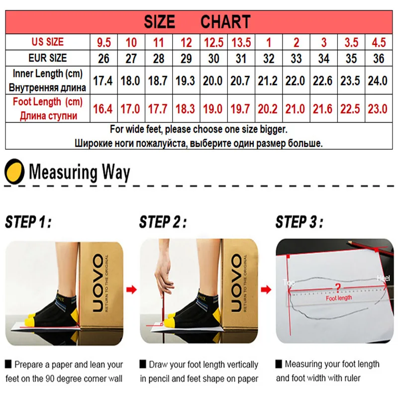 2026 UOVO New Arrival Mid-Calf Hiking Fashion Kids Sport Shoes Brand Outdoor Children Casual Sneakers For Boys Size #26-36