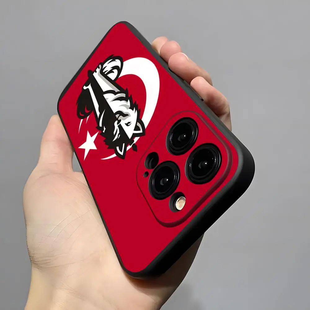 Чехол для телефона с флагом Турка, волк, Турции, для 16 Pro Max Iphone 15 14 Pro Max 13pro 11 X Xs Xr 8 7 Plus, силиконовый чехол