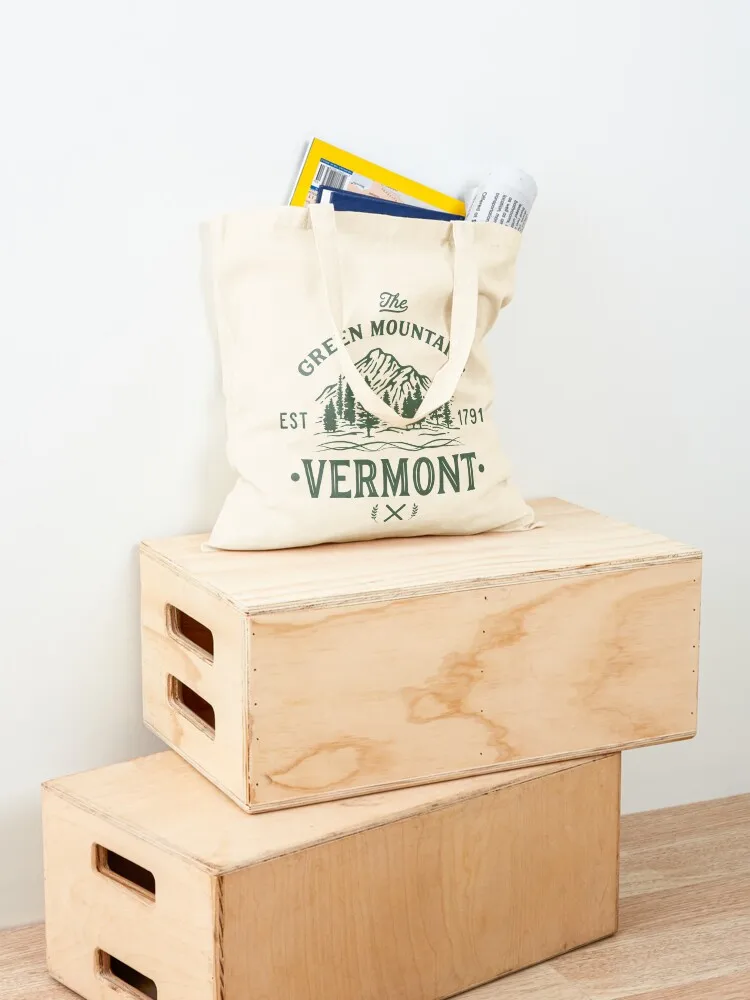 Green Mountains Vermont Tote Bag canvas tote custom tote bag Canvas Big bag