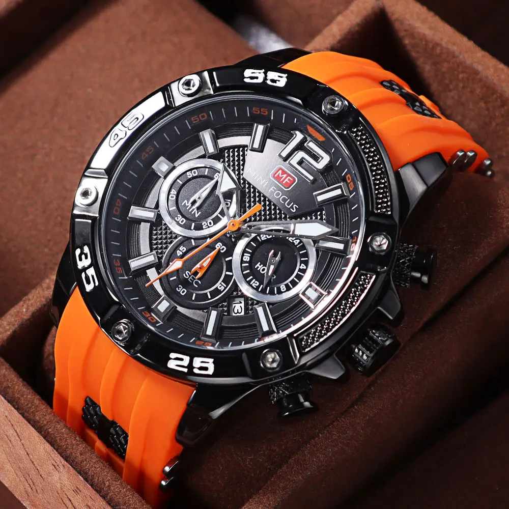 

MINIFOCUS Top Brand Men's Watches Luxury Domineering Quartz Wristwatch Waterproof Luminous Chronograph Watch for Men Date Clock