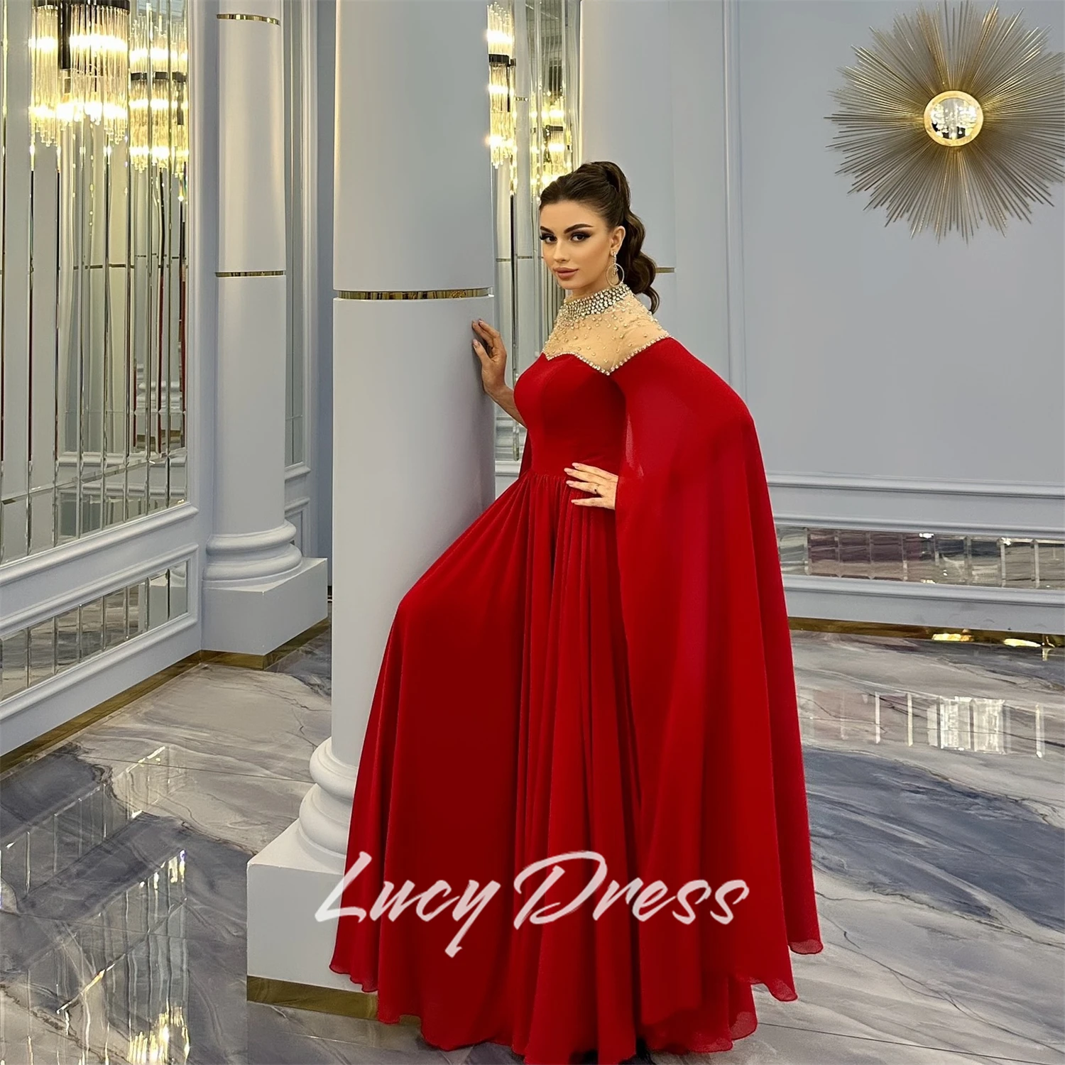 루시 맞춤형 웨딩 파티 드레스 이브닝 드레스 여성 우아한 여성 드레스 2025 여성 특별 행사 드레스 프롬 드레스