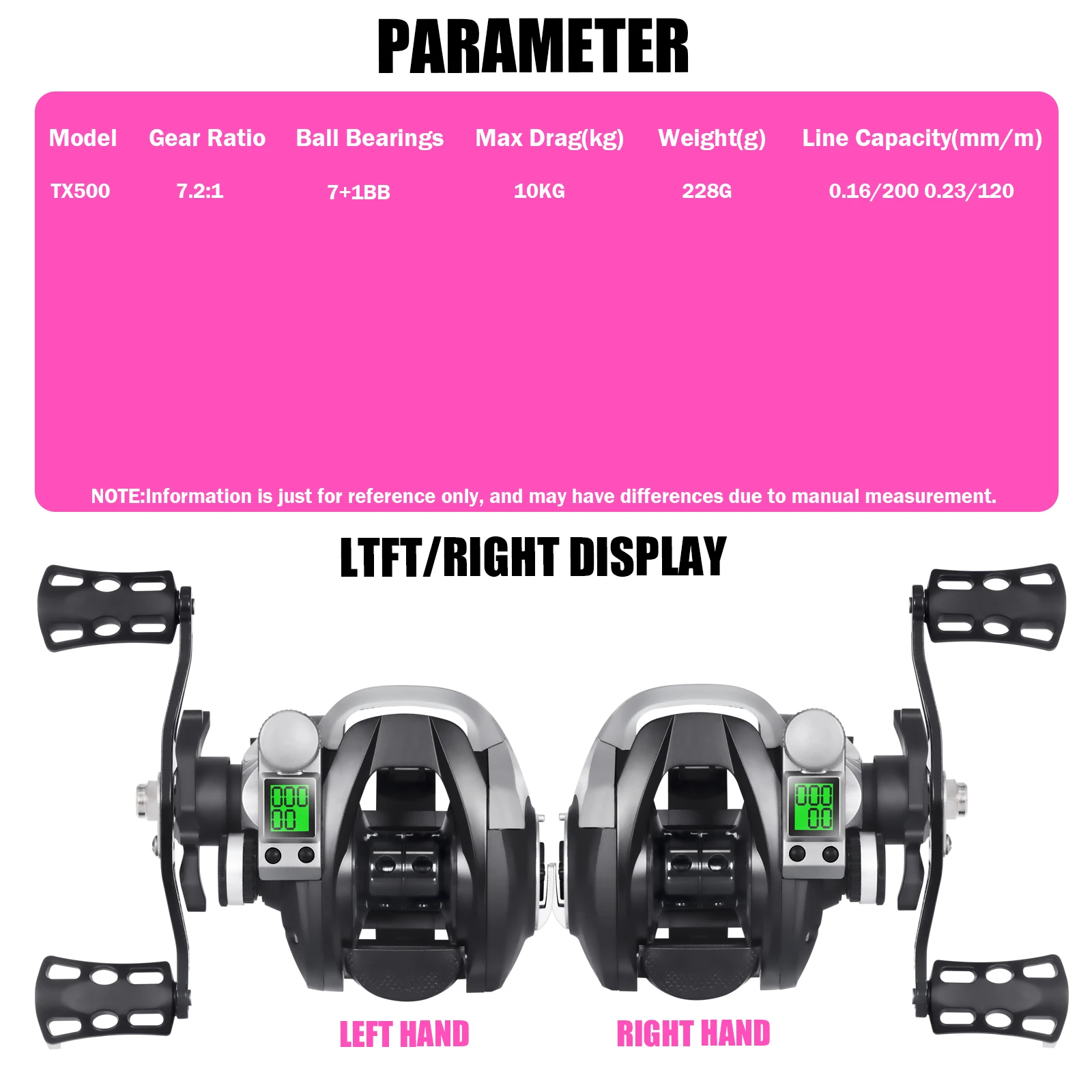 Led Scherm Elektronische Visserij Haspel Baitcasting Hoge Snelheid 7.2:1 10Kg Waterdicht Zeezout Water Ijs Vissen Wiel Moulinet Casting