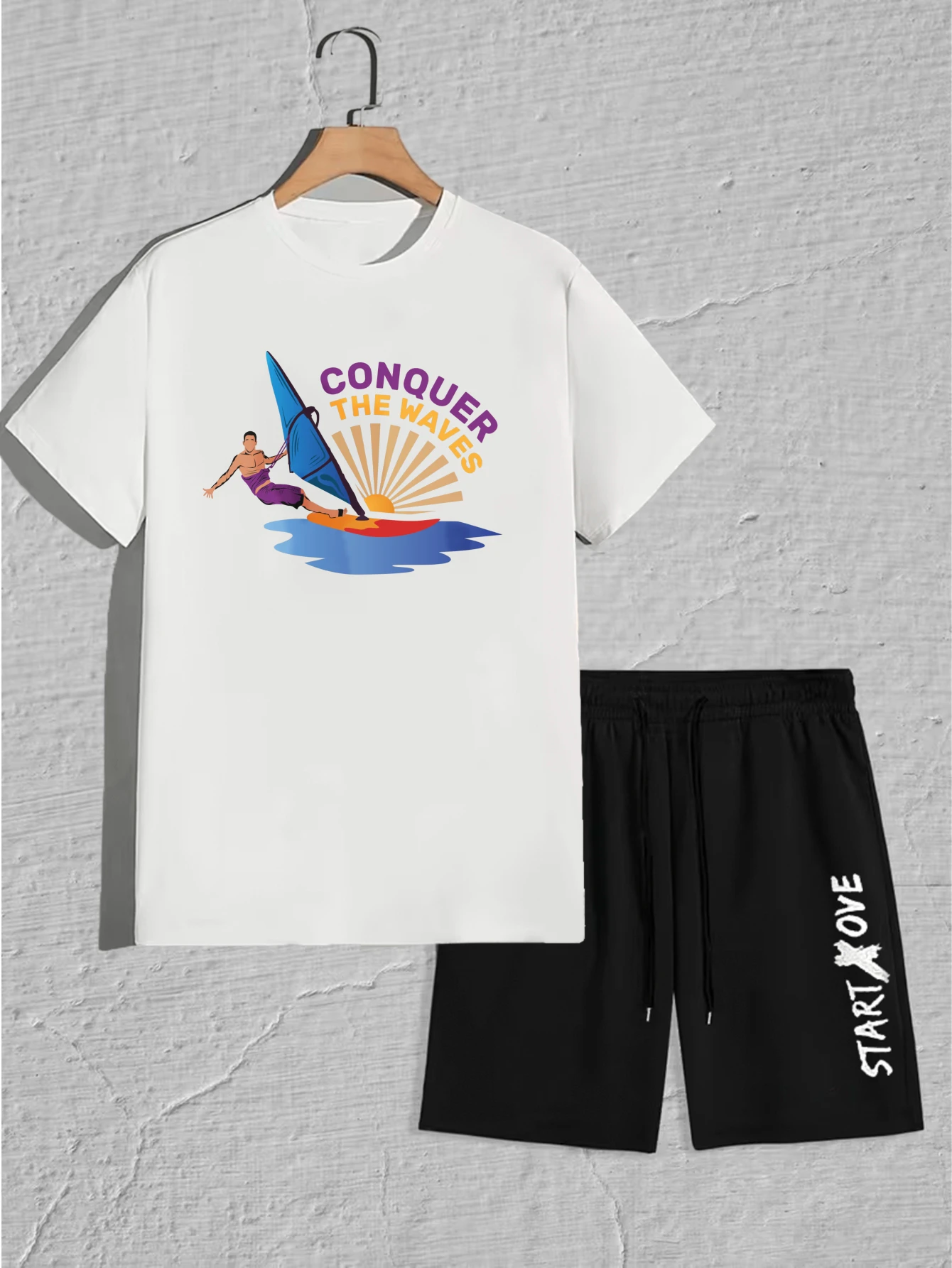 men's set 2025 summer men's clothing Printed drip clothing Graphic football Suit for man men's set men's chandals Breathable