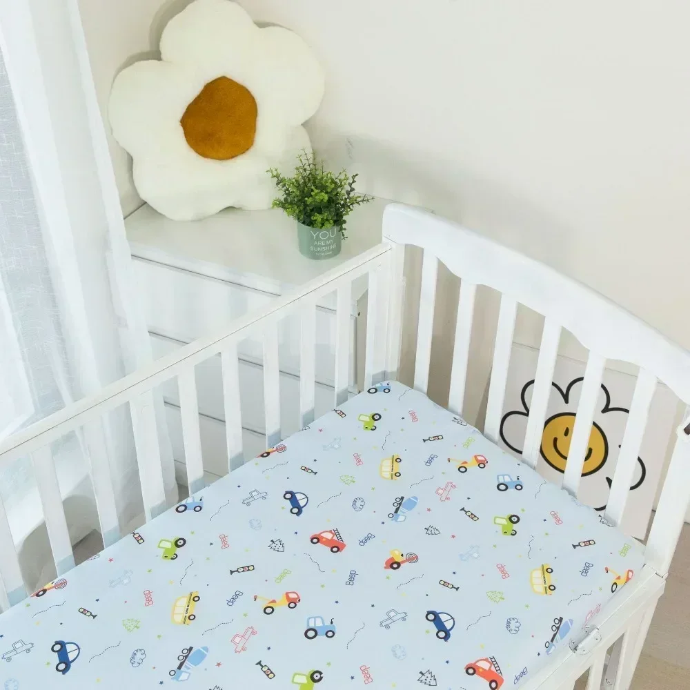 50*90cm tempat tidur bayi lembut seprai pas tempat tidur cetakan bayi baru lahir balita Set tempat tidur anak-anak seprai katun Ranjang Mini