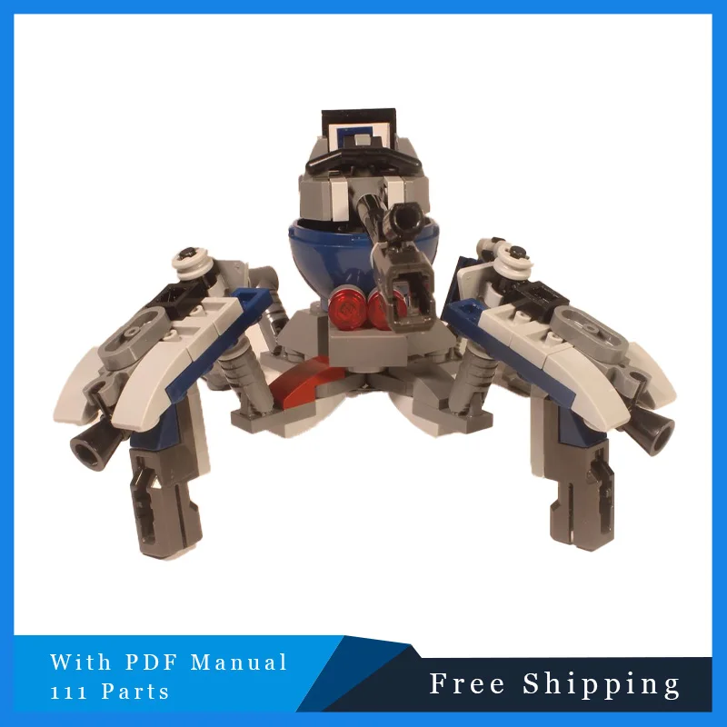 

111 шт. MOC креативные строительные блоки, маленький робот-паук, модель детской образовательной сборки, игрушки, костюм для мальчиков и девочек, рождественские подарки