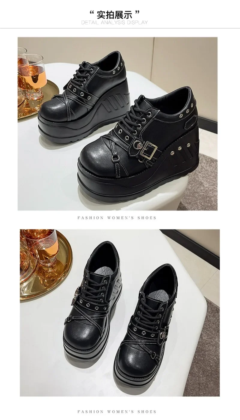 Punk Gothic Pumps Damen 2026 Neu Dicke Sohle Marken-Plateau Mary Jane Schuhe Keilabsatz High Heels Party Cosplay Designer Lolita Schuhe – Detail 15