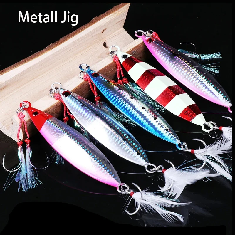 1pc 20g 30g 40g 60g 80g 100g Spoon Spinner Bait Metal Bait Bass Tuna Lures Jig Lead Minnow pesca tackle fishing jigging lure14