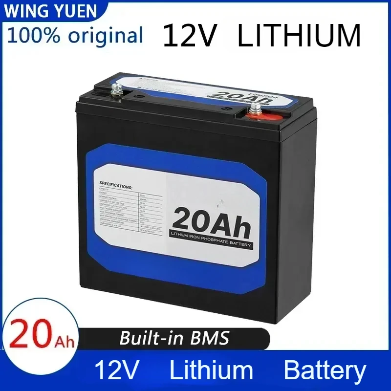 New 12V 20Ah  Battery Lithium Iron Phosphate 12V  Rechargeable Battery for Kid Scooters Boat Motor No Tax