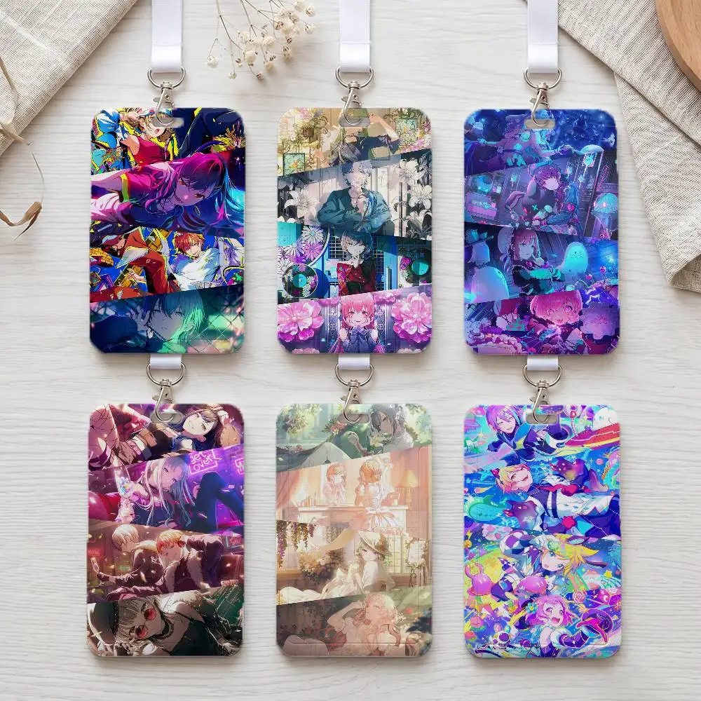 Anime P-project S-Sekai Durable Plastic ID Badge Holder Daily Work Card Pouch