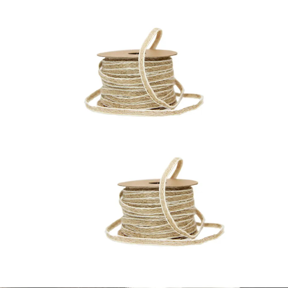 

2pcs 2 Rolls Premium Hemp String 0.5Cm Wide For Diy Earring Bracelet Making Handmade Jewelry Craft Supplies Knitting Parts