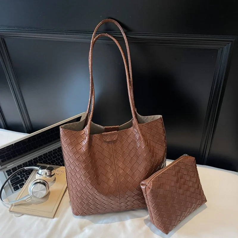 

Stylish Women's Leather Tote Bag Convertible Shoulder Purse, Designer Crossbody Messenger Handbag, Elegant Luxury Brand Ladies