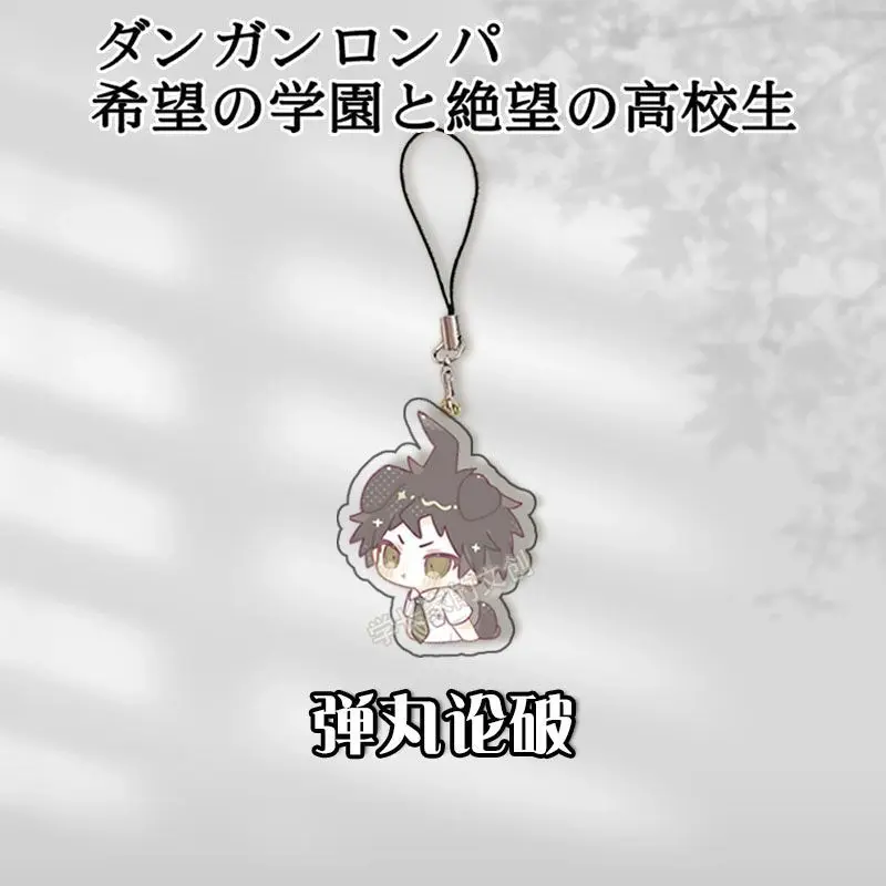 Anime Danganronpa Pendant Keychains Nagito Komaeda Acrylic Phone Lanyards Phone Charm Decoration Backpack Accessories