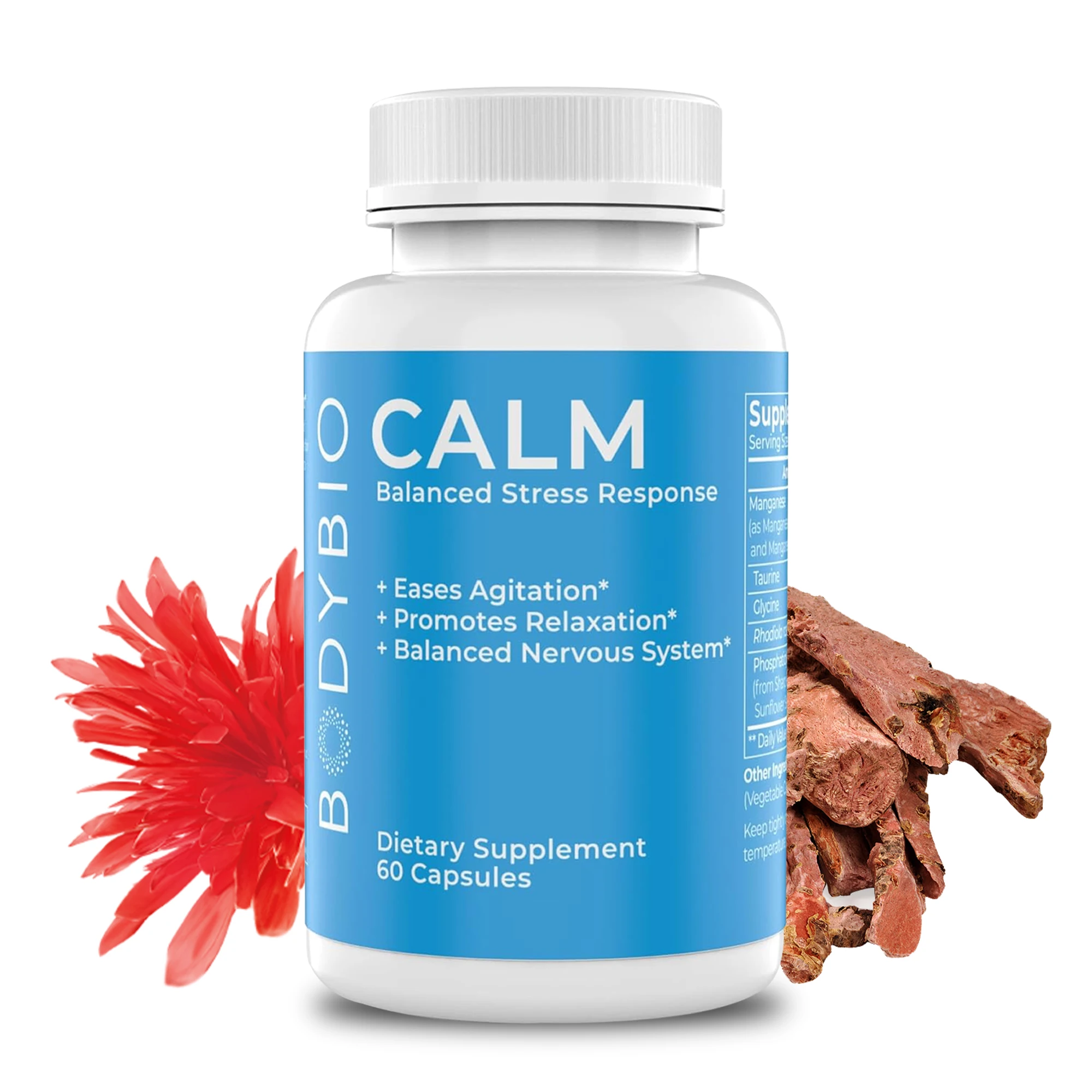 

Calm - Stress Relief Blend with Rhodiola, Glycine & Phosphatidylserine - Supports Relaxation, Mental Focus & Balanced Cortisol