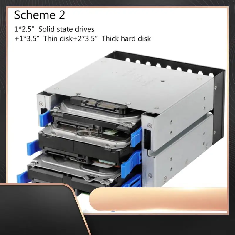 

Трехдисковые клетки для жестких дисков от 3,5 до 5,25, 2 привода для шасси в корпусе, коробка для жесткого диска, расширение для хранения компьютера