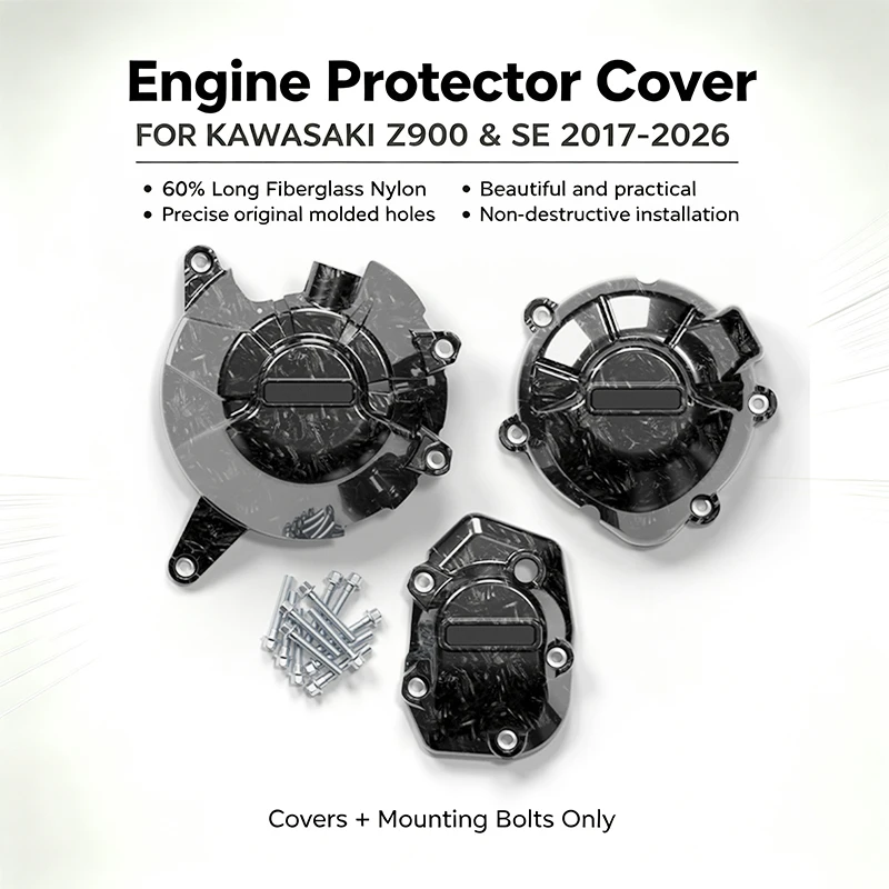 Z900SE Accesorios Para Motos Engine Protector Kit  Z900 & SE Secondary Engine Cover Set 2017-2026