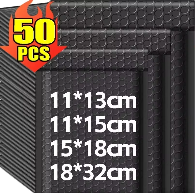 ซองบับเบิ้ลกระเป๋าจัดส่งโฟมสีดำถุงโพลีฟองเมอร์ซีลกันน้ำบรรจุภัณฑ์ถุงเก็บของซองจดหมายแพ็ค