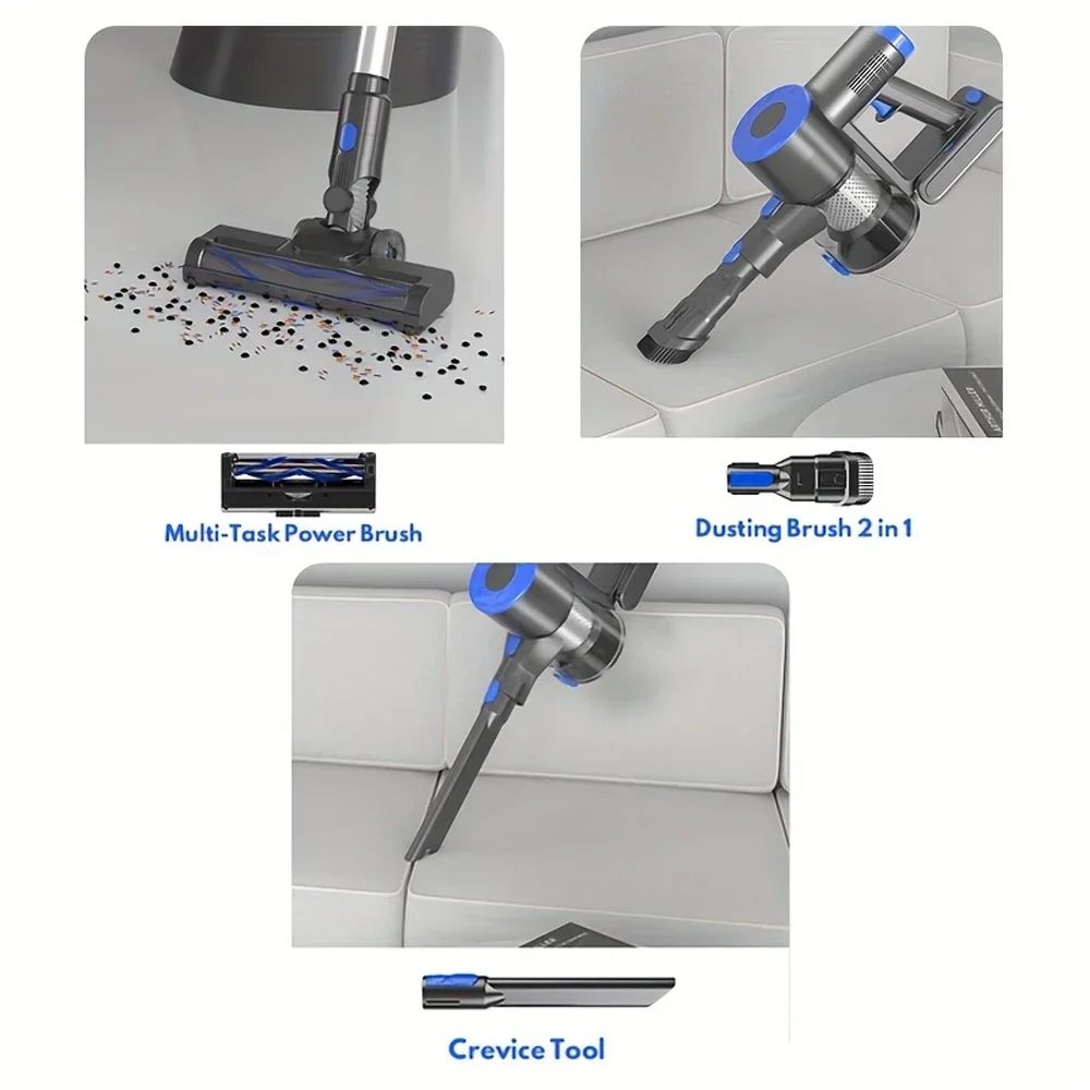 ตรงแนวตั้งไฟฟ้า CYCLONE เงียบมือถือพรม Stick เครื่องดูดฝุ่นไร้สายไร้สายบ้านไร้สายสําหรับพรม