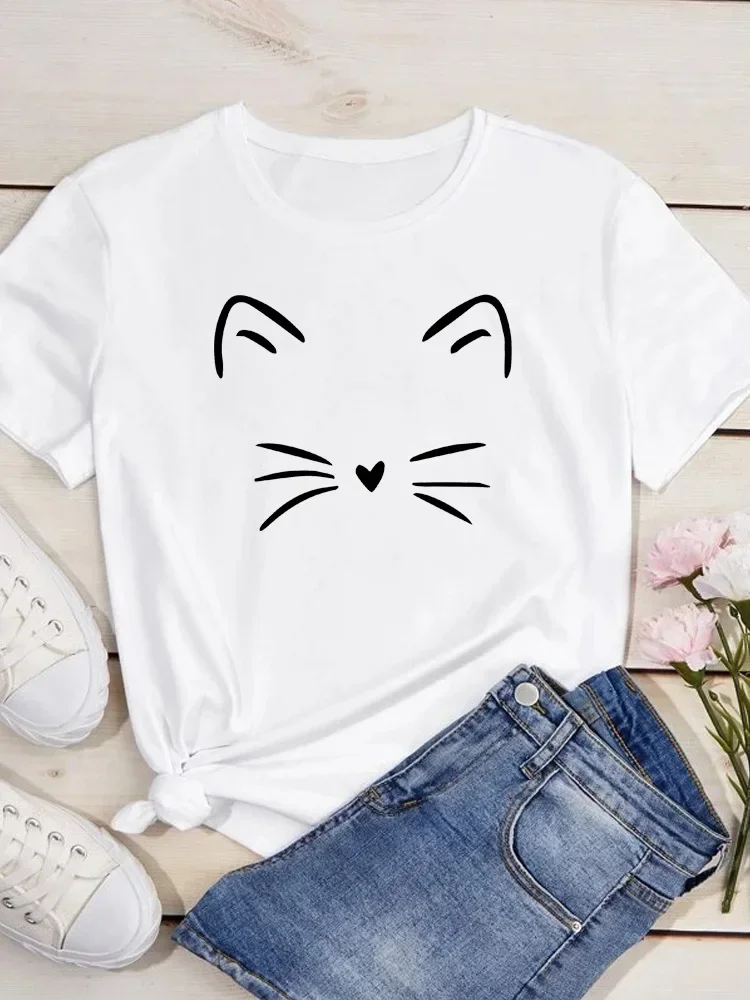 Women's Plus Size T-shirt Graphic Short Sleeve Clothing Top, Loose and Casual, Soft and Comfortable Breathable, Outdoor Sports