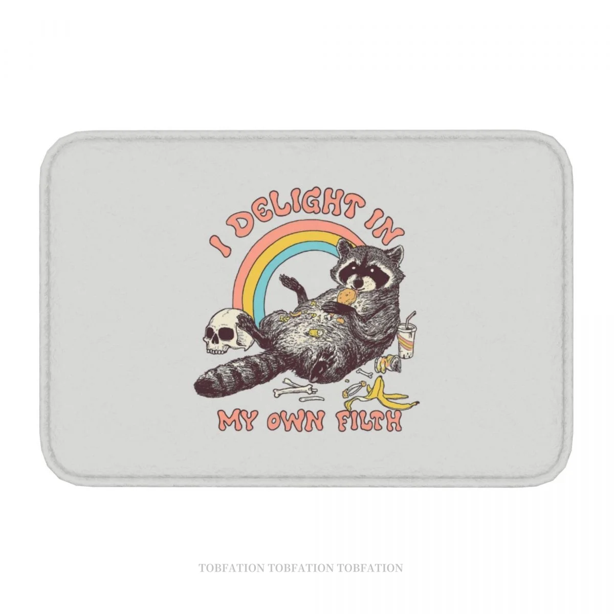 Opossum Non-slip Doormat I Delight In My Own Filth Bath Kitchen Mat Outdoor Carpet Home Pattern Decor