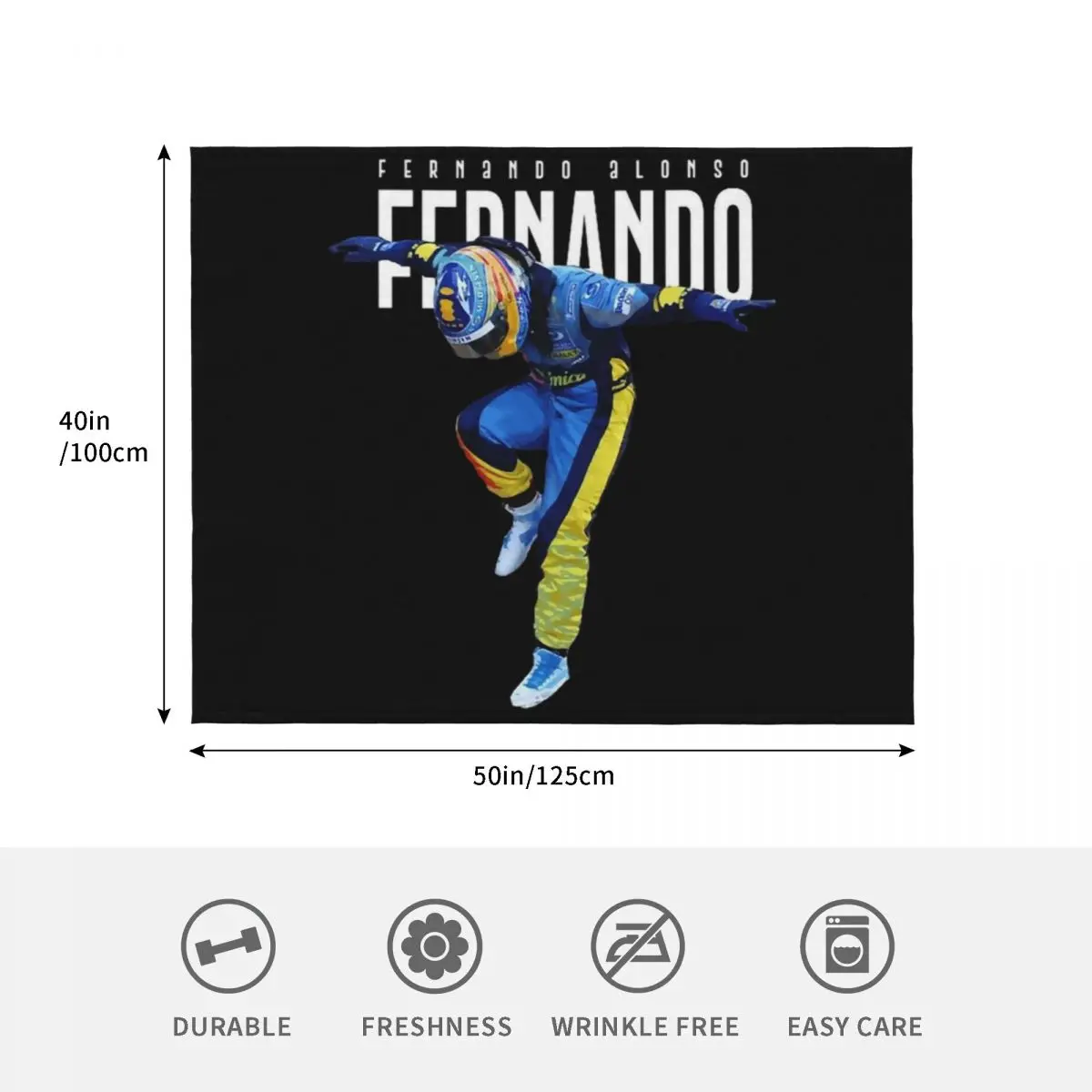 سائق فرناندو ألونسو رقص رمي بطانية الشاطئ القطيفة التخييم لبطانيات الأطفال