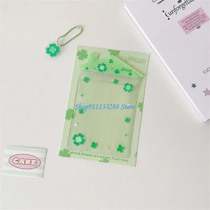 G88D House Card Storage Case For Doll Stuffed Animal Cards Water Resistant Clear PVC Doll Organiser Card Sleeve