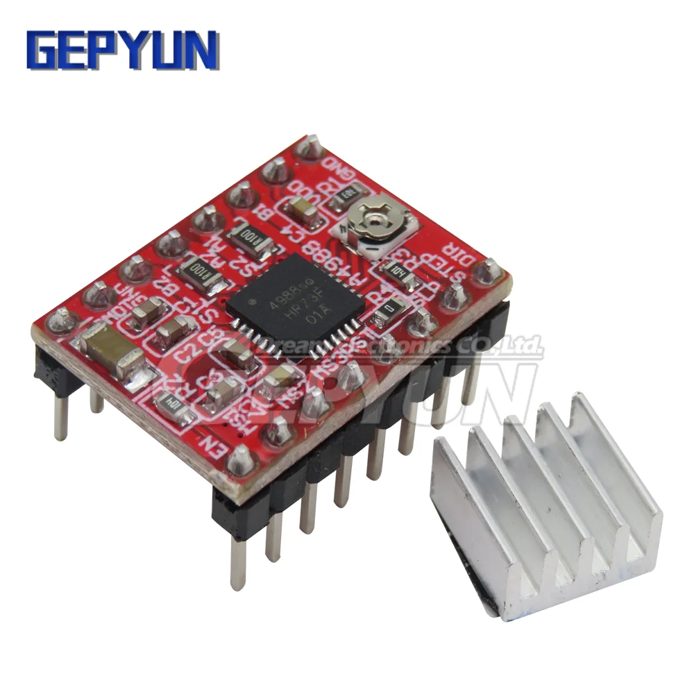 A4988 DRV8825 Stepper Motor Driver With Heat sink SKR V1.3 1.4 GTR V1.0 RAMPS 1.4 1.6 MKS GEN V1.4 board For 3D Printer Parts