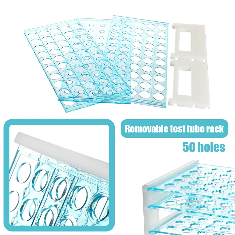 

50 Holes Tube Rack Laboratory Supplies Indoor Plant Stand Indoor Plastic Test Tube Stand Bracket Rack for Test Tubes