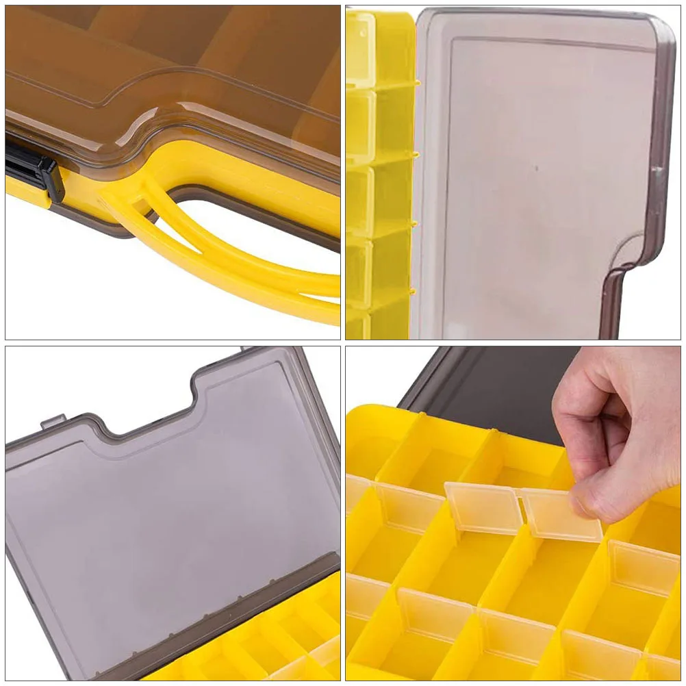 

Durable Fishing Box Organizer Double Layer Compartments Storage Container for Lures Hooks Tackle Gear Fishing Box