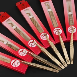 FADVAN Precision Fiber Tip Tweezer for Eyelash Extensions Professional Eyelash Tweezers Antistatic Straight