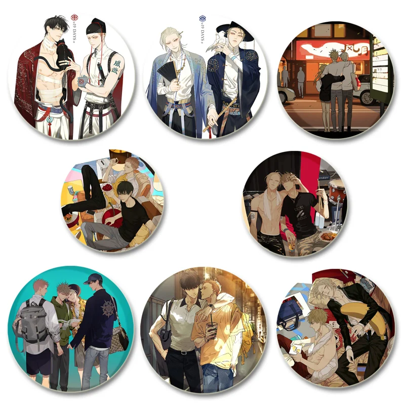 Anime 19 Days Enamel Pin Cosplay Badge Old Xian Hetian Jia Broochs Pins Collection Breastpin for Clothes Backpack Decor BL Anime