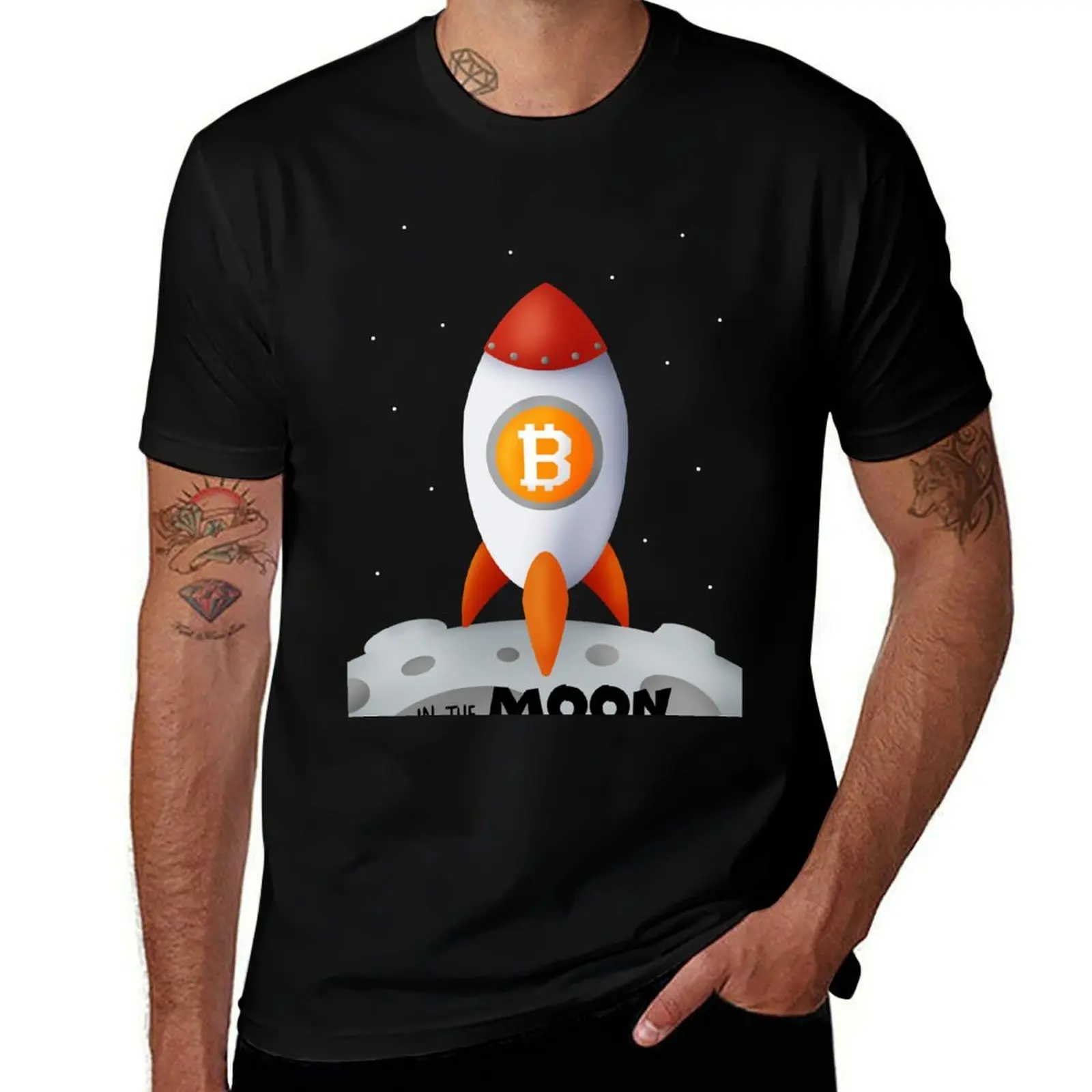 

Bitcoin rocket - Bitcoin - D2 T-Shirt tshirts personalised blue lock tops summer tops mens workout shirts