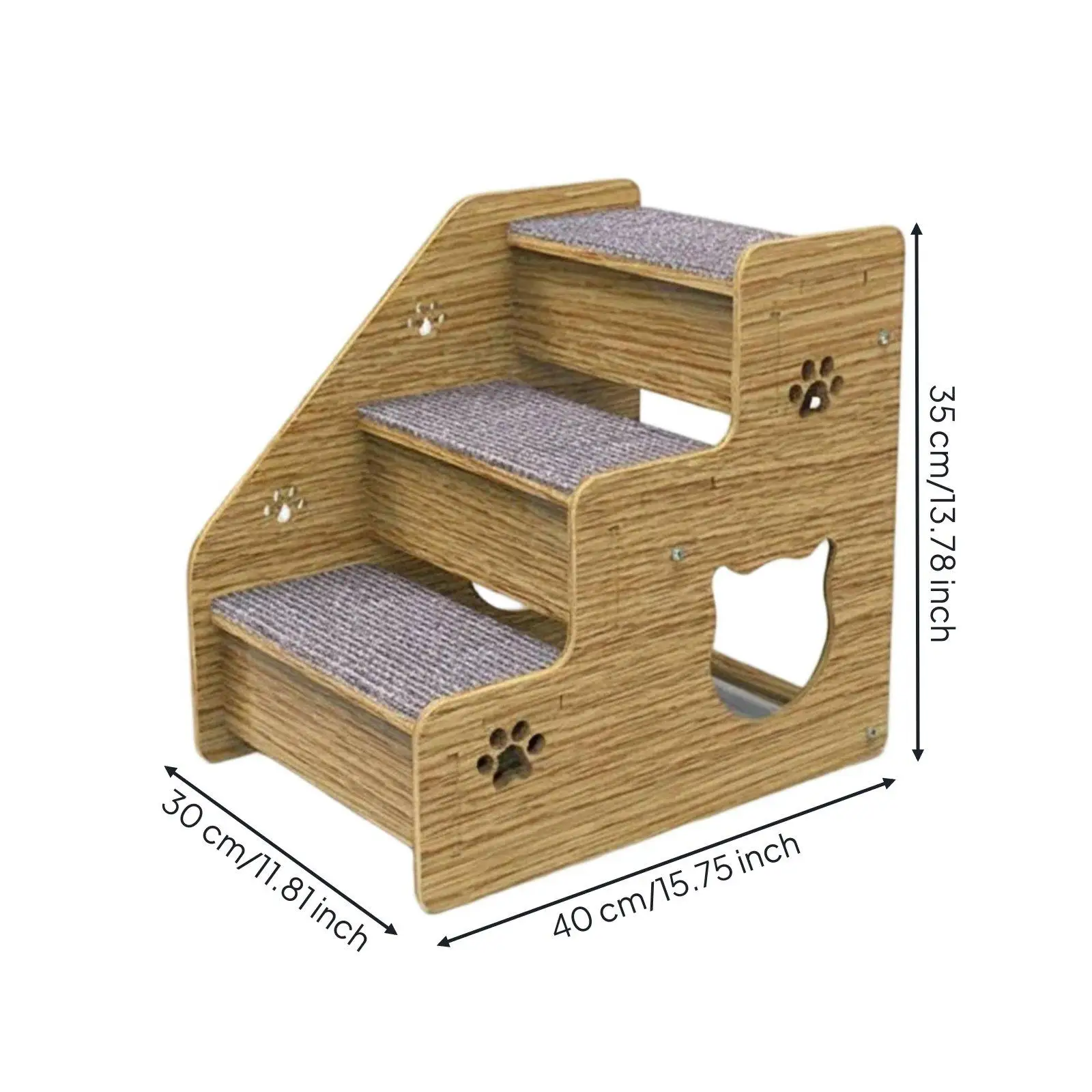 Wooden Pet Stairs Easy Assembly Dog Steps for Bed Sturdy Wood Construction Cat Climbing Steps for Elderly Pets, Sofa, Bedside Wooden Pet Stairs Easy Assembly Dog Steps for Bed Sturdy Wood Construction Cat Climbing Steps for Elderly Pets, Sofa, Bedside