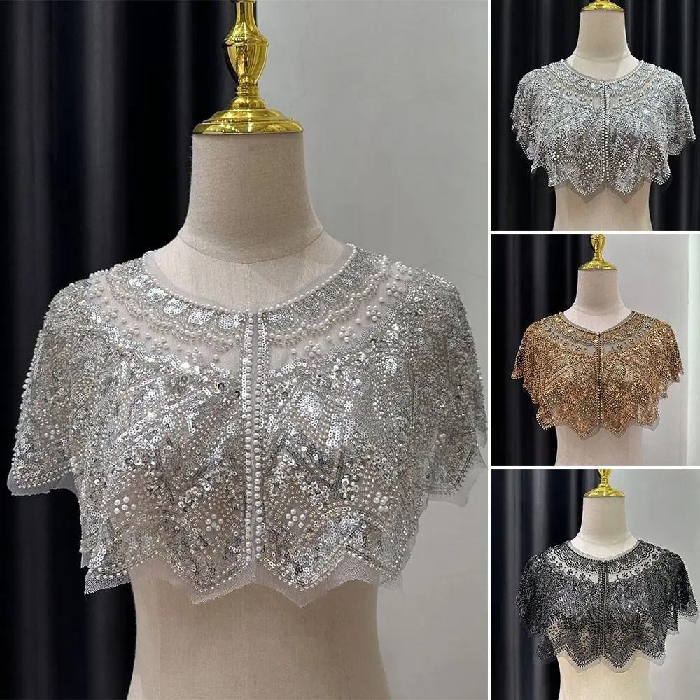 Vintage Sequin Embellished Flapper Shawl Beaded 1920s Evening Wrap Sequin Shoulder Shawl Women