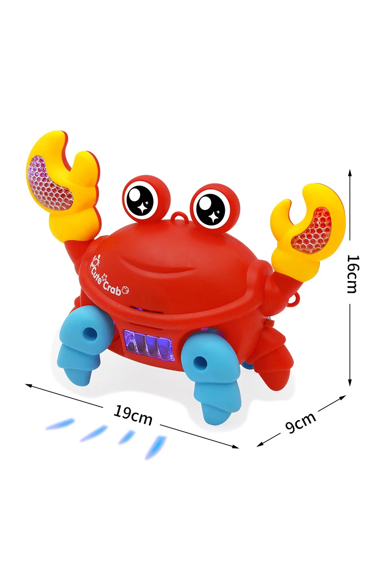 Jouet électrique pour enfants, 1 pièce, crabe rampant, marche, danse, animaux électroniques, Robo crabe brillant avec lumière musicale, jouet pour animaux de compagnie, cadeau