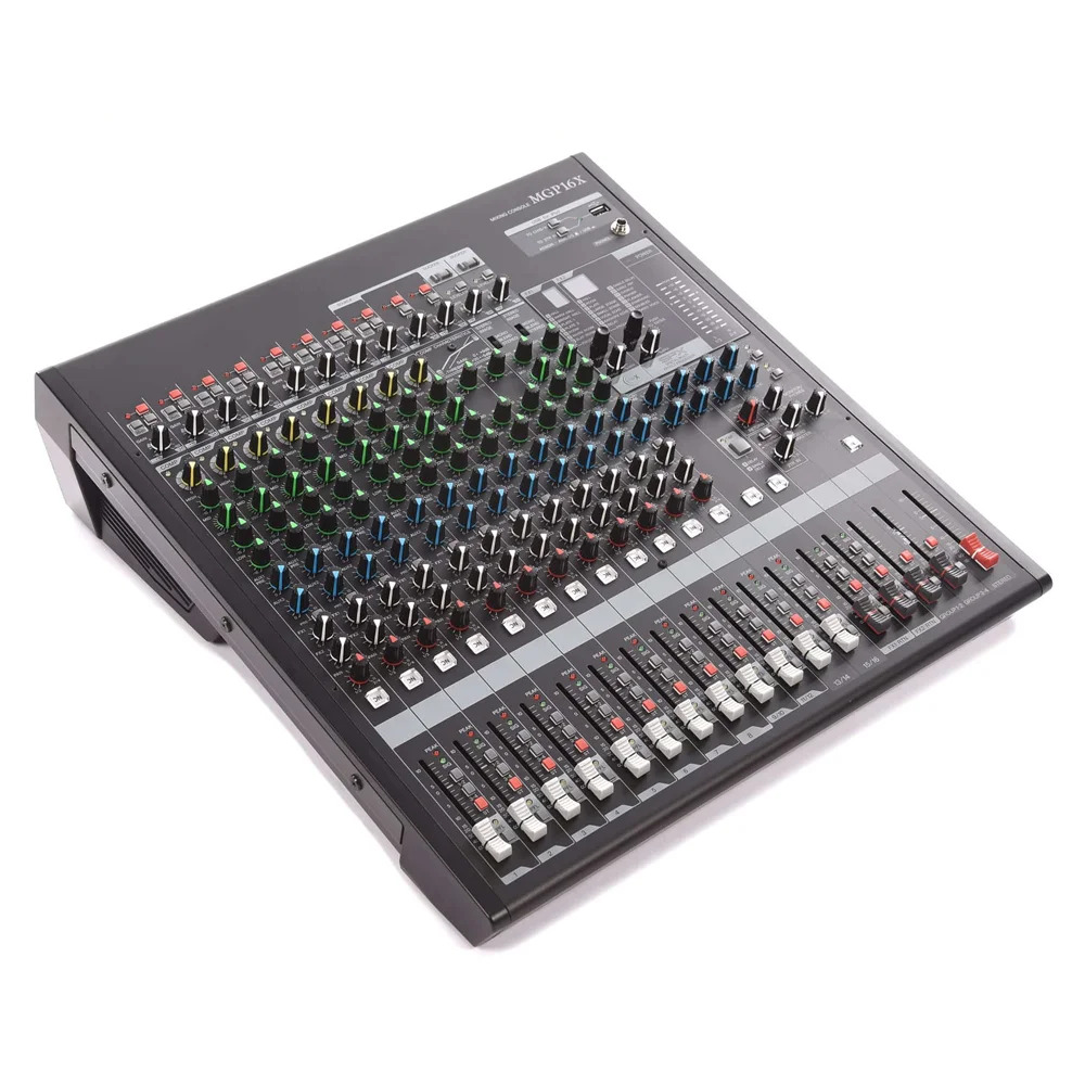 MGP16X 16-channel Mixer Small Stage Professional Digital Analog Audio Console U Disk Recording Dual Effect Device