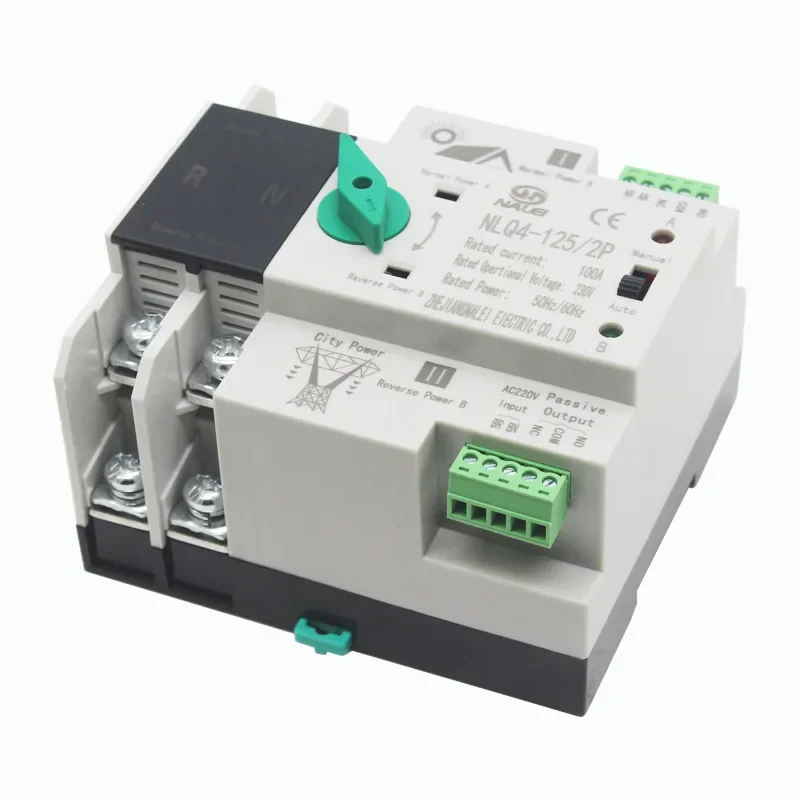 Imagem -03 - Fotovoltaica Inversor Modelo de Comutação de Energia Contínua Dual Power Interruptor de Conversão Automática 230v Nlq4125 2p 63a 100a 16a-125a