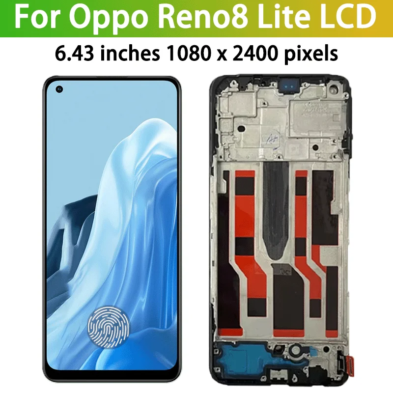 Super AMOLED dla OPPO Reno 8 Lite wymiana wyświetlacza dla Reno 8 Lite CPH2343 LCD dotykowy Digitizer Assembly — zdjęcie produktu 2
