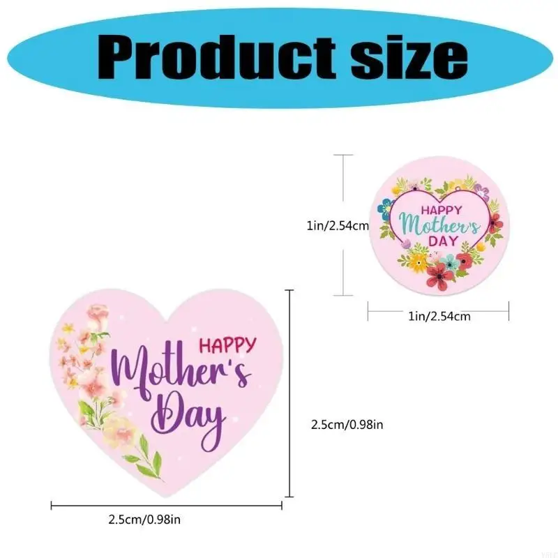 500pcs Happy Mother's Sceal Sticker 1inch Packaging Sticker for Emballage