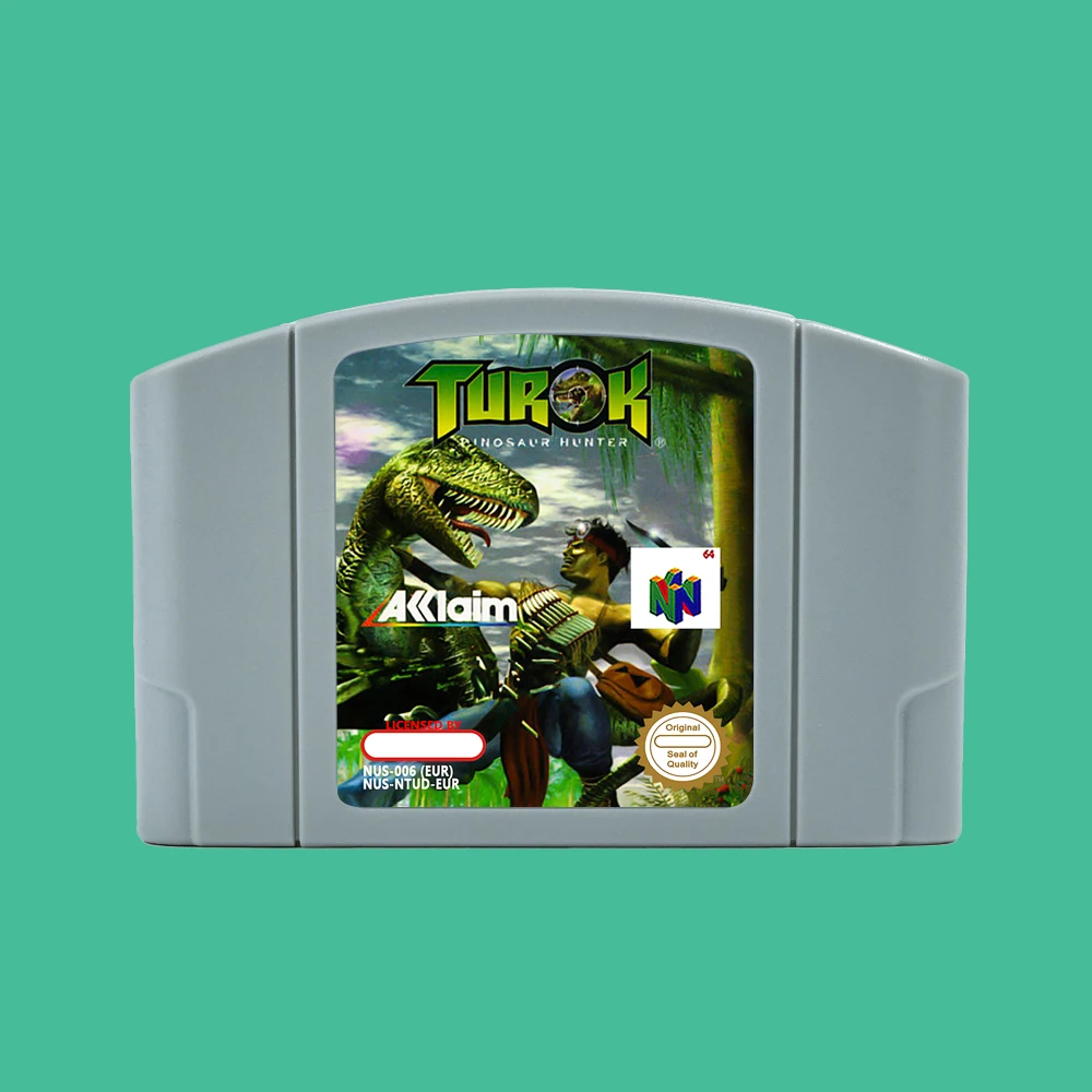 Turok - Dinosaur Hunter 64 Bit Game Cartridge USA NTSC version or EUR PAL version For N64 Consoles