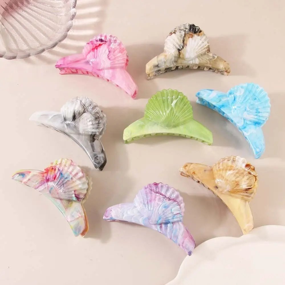 Hair Grab Clip Acetate Shell Hair Clips Acetic Acid Beach Headwear Acetic Acid Barrettes Korean Style High Ponytail Clip