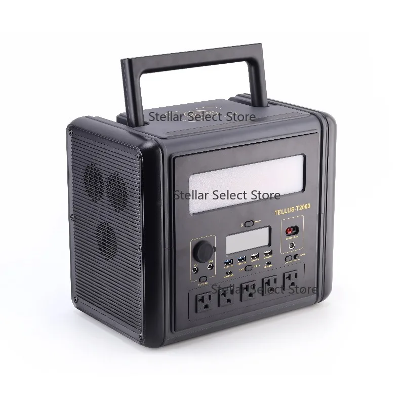 2000W 1536WH Portable Power Station Solar Generator with LiFePO4 Lithium Ion Battery for Car RV Outdoors Use