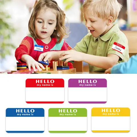 1 rulle/300 st namnetiketter klistermärken hej mitt namn är etiketter för kontorsmöten skola heminredning konst gör-det-själv ornament rumsdekoration 10 best sales Mitt namn är ett klistermärke - №3